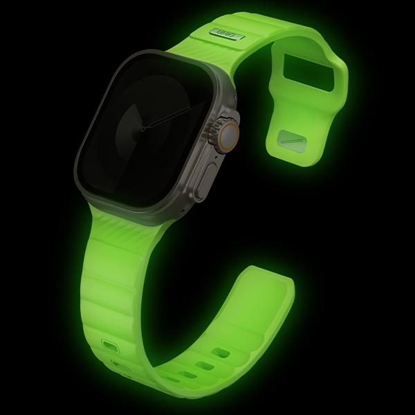 Image du produit Uniq Stride SE Apple Watch strap 49/46/45/44mm FKM Rubber Strap lume (Aluminium, Bande en caoutchouc FKM)