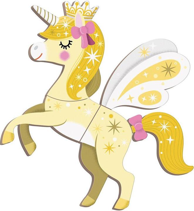 Actual product image Janod Magnetic book unicorn (German, French, Italian, English)