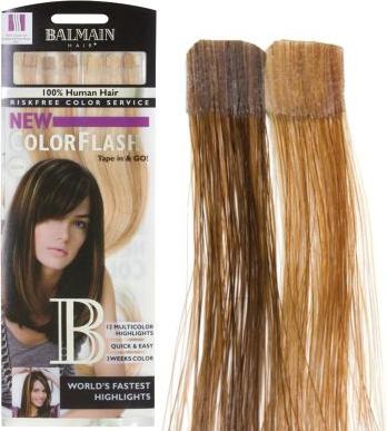 Balmain CF 25 cm honey blond & walnut Color Flash human hair (Walnut, 25 cm)