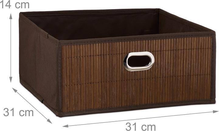 Produktbild Relaxdays Aufbewahrungskorb (1 x, 31 x 31 x 14 cm)