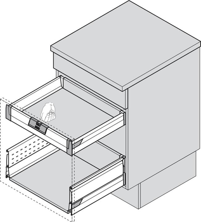 Actual product image Blum Handle and driver TANDEMBOX antaro M / K