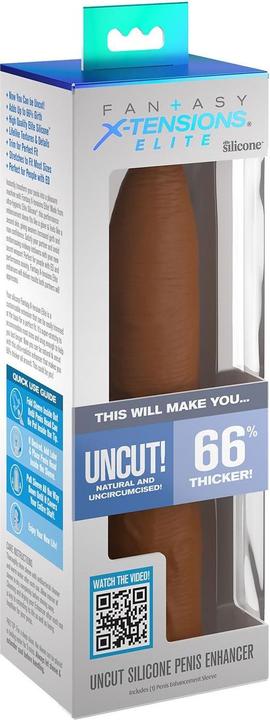 Actual product image Pipedream Penis sheath "Uncut Silicone Penis Enhancer" with glans opening