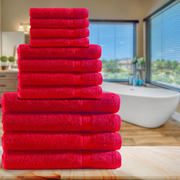 Image du produit Casativo Set de serviettes 12 pièces, 4 serviettes invitées, 4 serviettes de bain et 4 serviettes de toilette (100 x 50 cm, 50 x 30 cm, 150 x 100 cm)