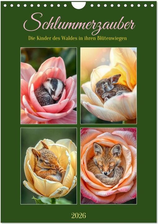 Produktbild Schlummerzauber - Die Kinder des Waldes in ihren Bltenwiegen (Wandkalender 2026 DIN A4 hoch), C (A4)