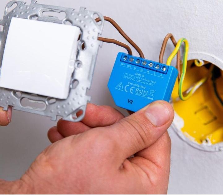 Actual product image Shelly WLAN switch actuator 1L WiFi relay
