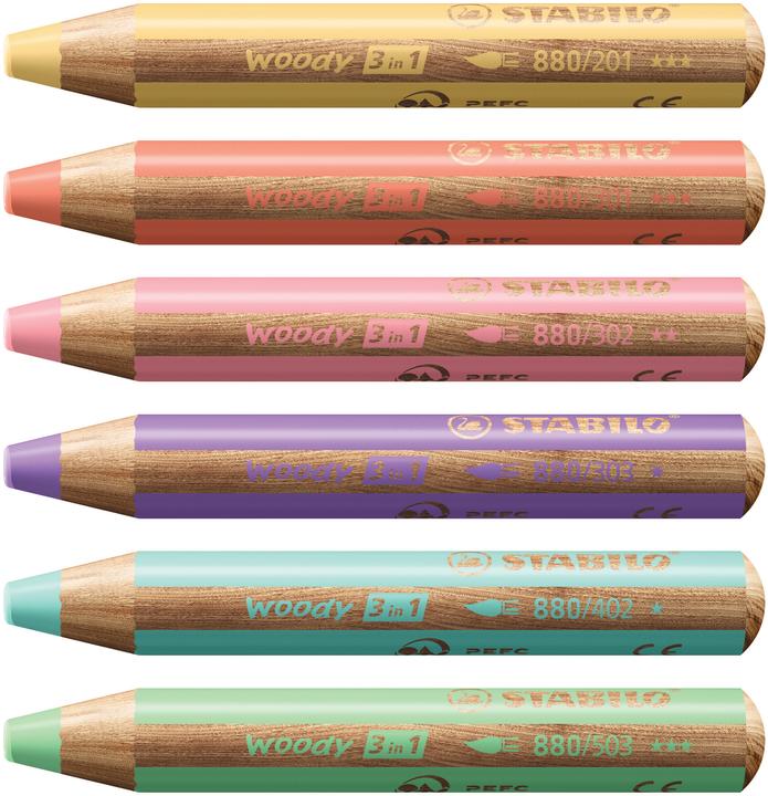 Image du produit STABILO woody 3 en 1 crayon de couleur (Jaune pastel, 1 x)