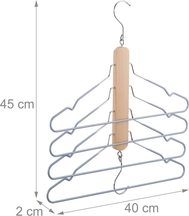Produktbild Relaxdays Mehrfachkleiderbügel (4 x)