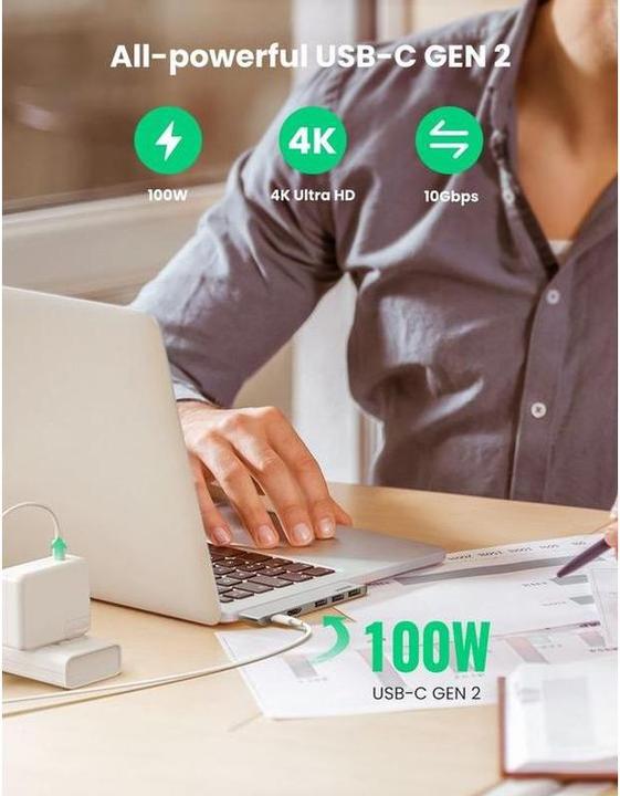 Image du produit Ugreen 5 in 2 -C Hub (USB-C, 5 Ports)