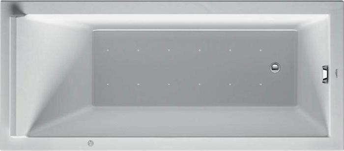 Duravit Rechteck-Whirlwanne STARCK 135 l 160x70 we 1 RS Air-System (1 Pers.)