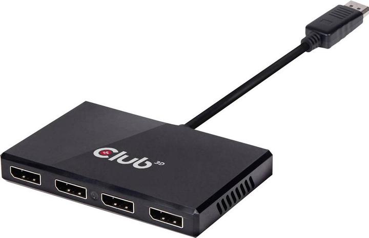 Image du produit Club 3D Hub de transport multi-streaming 1xDP - 4xDP (DP, 6.50 cm)