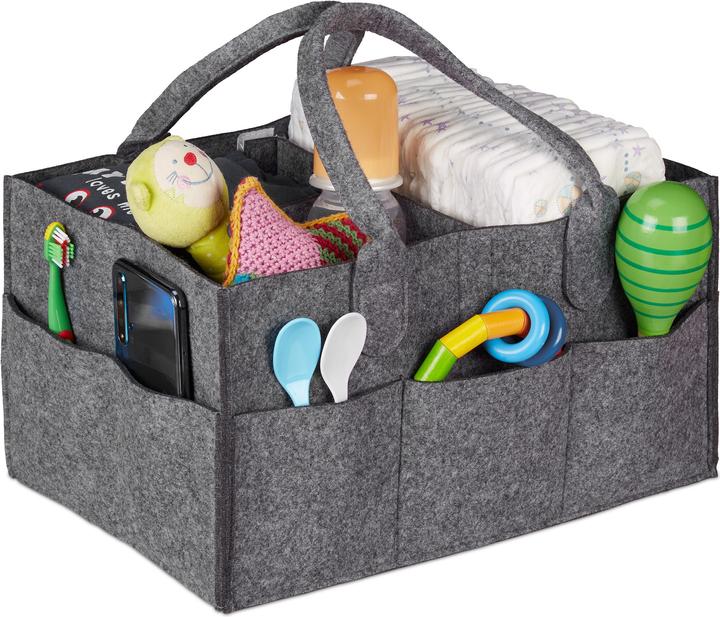 Relaxdays Baby Diaper Caddy (1 x, 33 x 23 x 34 cm)