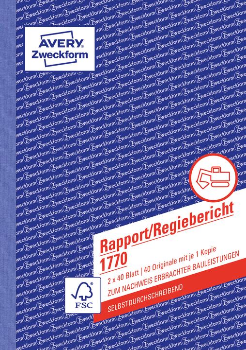Produktbild Avery Rapport/Regiebericht (40 x)