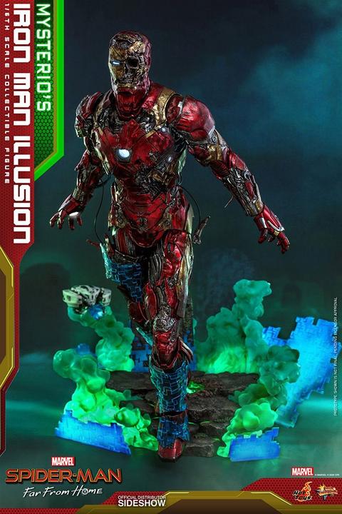 Actual product image Hot Toys Spider-Man: Far From Home "Mysterio's Iron Man Illusion" 1/6 Scale Figure
