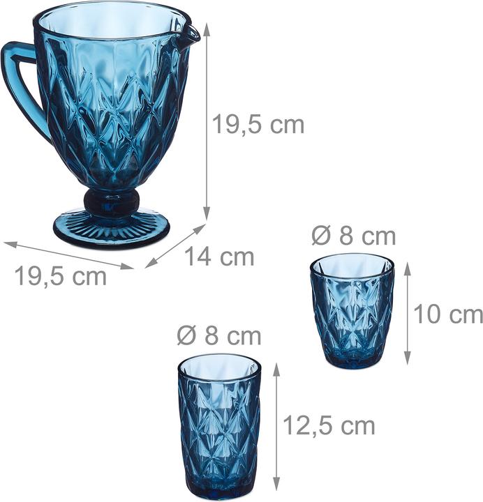 Produktbild Relaxdays . Gläserset (1.30 l, 7 x)