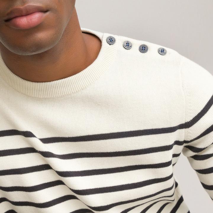 Produktbild La Redoute Collections Matrosenpullover aus Bio-Baumwolle (L)