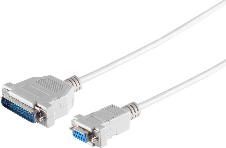Image du produit Shiverpeaks Câble modem à connectivité maximale S/CONN, Sub D femelle 9 broches vers Sub D mâle 25 broches (3 m)