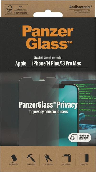 Immagine prodotto PanzerGlass Protezione dello schermo (1 Pezzo/i, Apple iPhone 13 Pro Max, Apple iPhone 14 Plus)