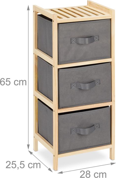 Productafbeelding Relaxdays Badkamerplank (28 x 25,5 x 65 cm)
