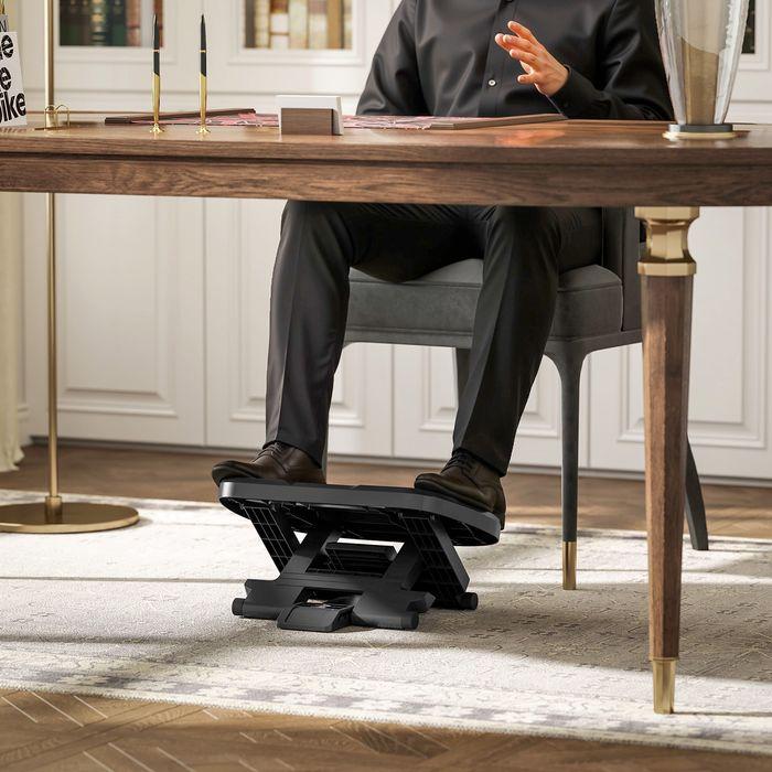 Produktbild Swisshandel24 Fussstütze Schreibtisch, 3 Stufig Höhenverstellbar Fussbank Ergonomische Fussablage (5 cm)
