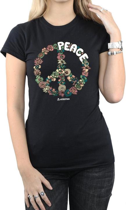 Immagine prodotto Woodstock Floral Peace Maglietta Donna (L)