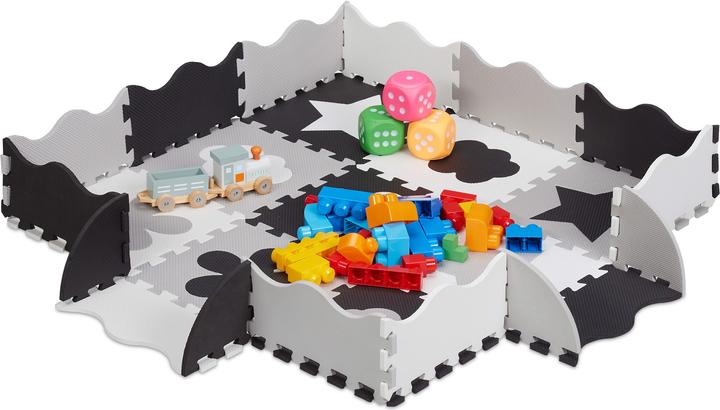Produktbild Relaxdays Puzzlematte mit Rand und Motiven (31.5 x 31.5 x 1 cm)
