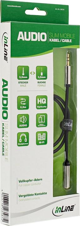 Produktbild InLine Slim Audio Kabel Klinke 3 (10 m, 3.5mm Klinke (AUX))
