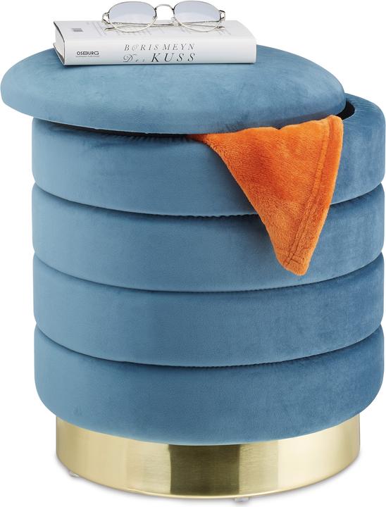 Actual product image Relaxdays Velvet stool
