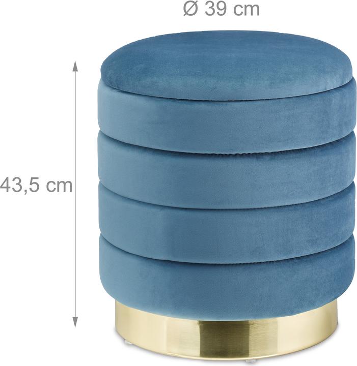 Actual product image Relaxdays Velvet stool