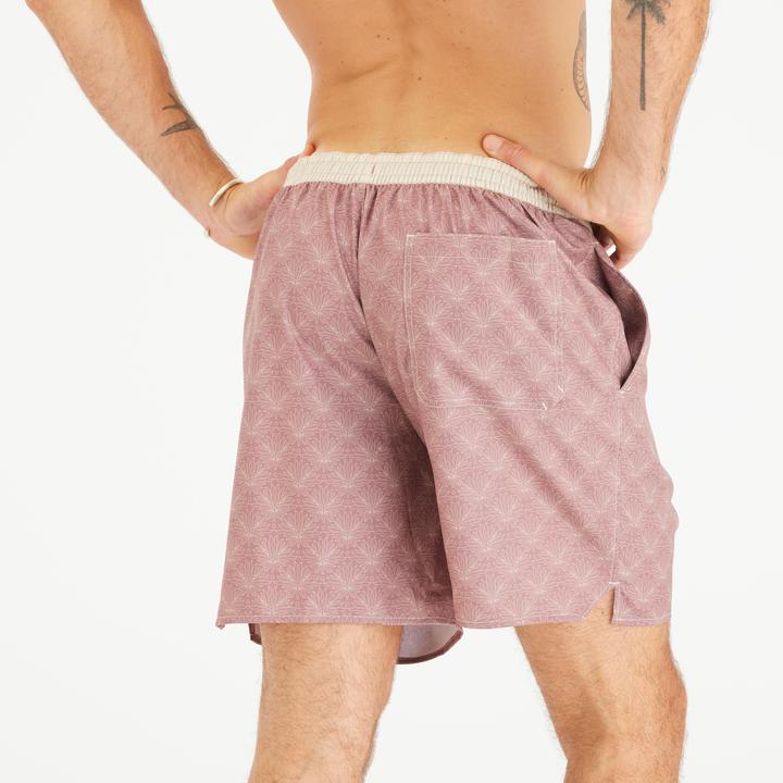Actual product image Olaian Men’s Swim Shorts Surf 100 18" Long - Palmer Mole Pink (L)