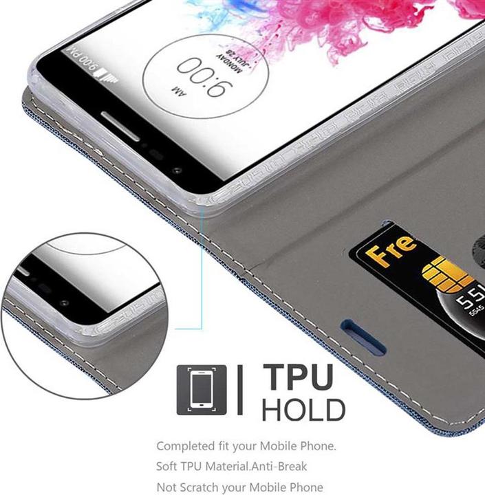 Produktbild Cadorabo Book Jeans Optik Cover (LG G3s)
