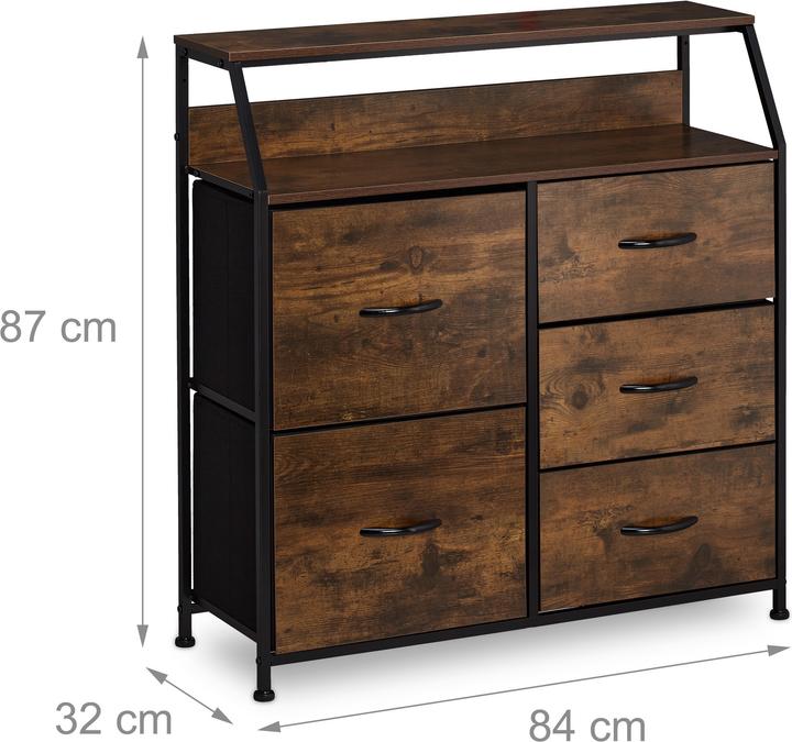 Actual product image Relaxdays Dresser (84 x 32 x 87 cm)