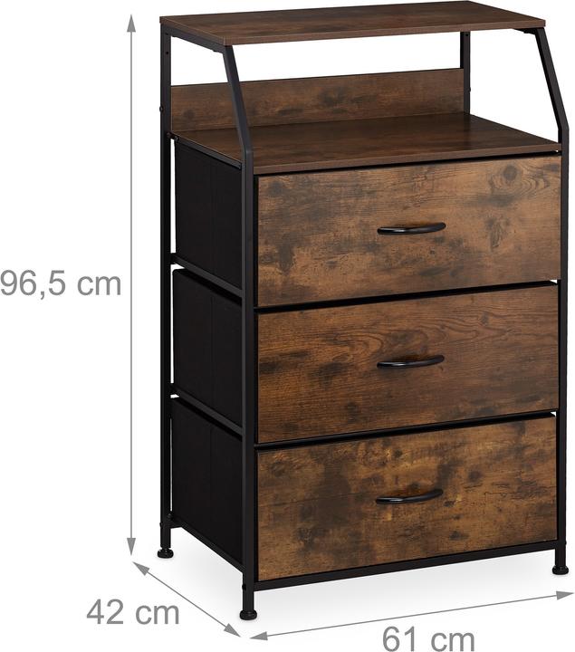 Actual product image Relaxdays Chest of drawers (61 x 42 x 96.5 cm)