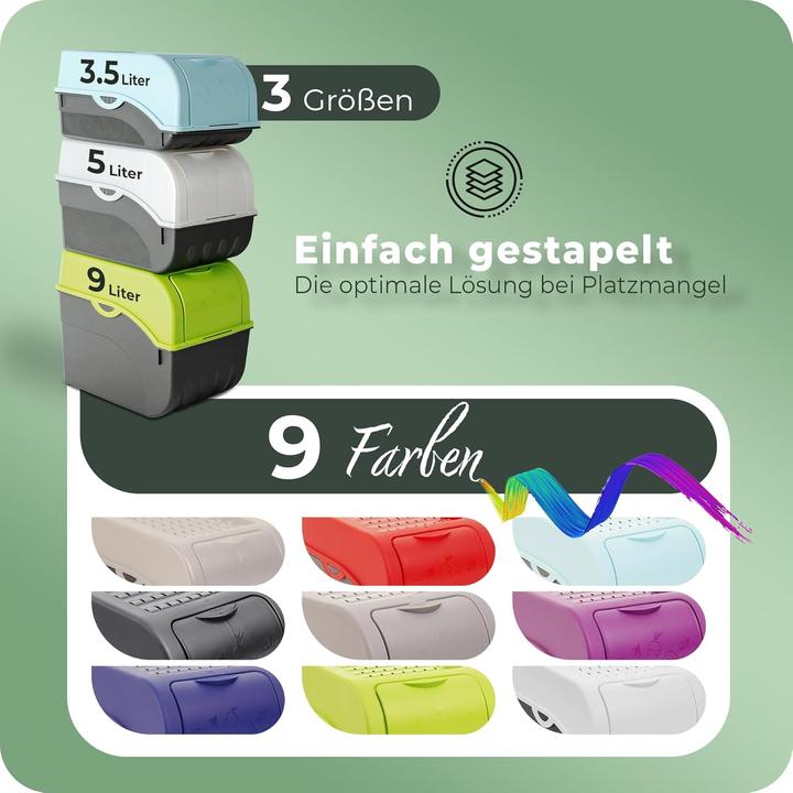 Actual product image Novaliv Vegetable Box Set, Green (29 x 20 x 14 cm, 9 l)