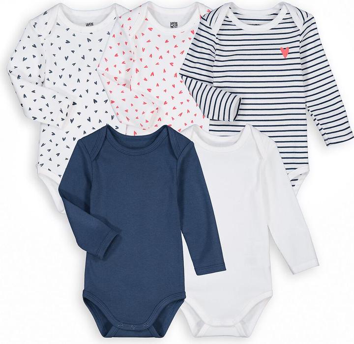 Produktbild La Redoute Collections 5er-Pack gerippte Bodys mit langen Ärmeln (68)