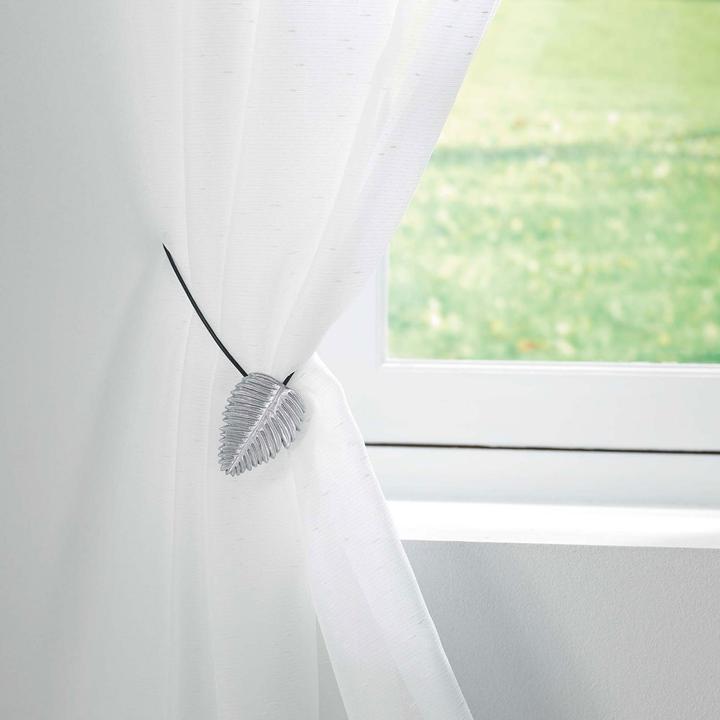Image du produit Casativo Porte-rideau magnétique forme feuille, argenté