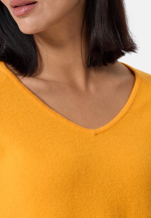Actual product image Cash-Mere Kaschmir V-Ausschnitt Pullover mit Seitenschlitzen (M)