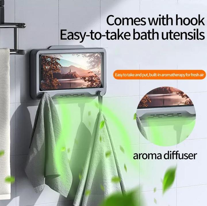 Produktbild PhoneLook Smartphone Befestigung Anti-Fog Spritzwasserdicht für Badezimmer & Badewanne