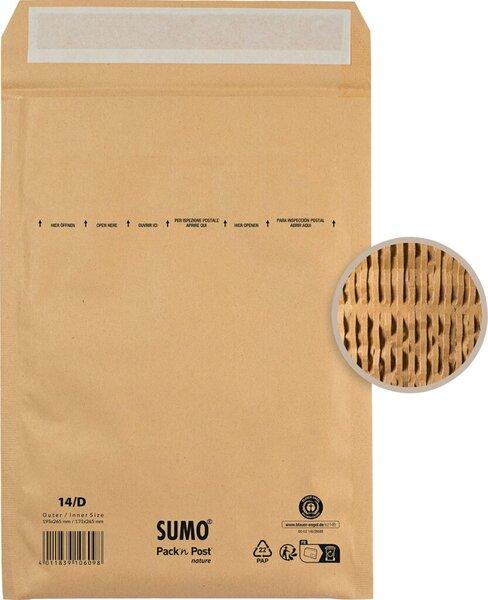 Immagine prodotto Magni Borsa di carta imbottita D Sumo 10 marrone 175x265mm (10 x)