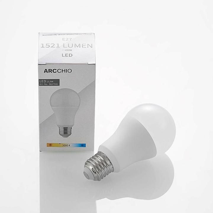 Immagine prodotto Arcchio Lampada LED E27 A60 13,5W 3.000K opale (E27, 13.50 W, 1521 lm, 1 x, E)