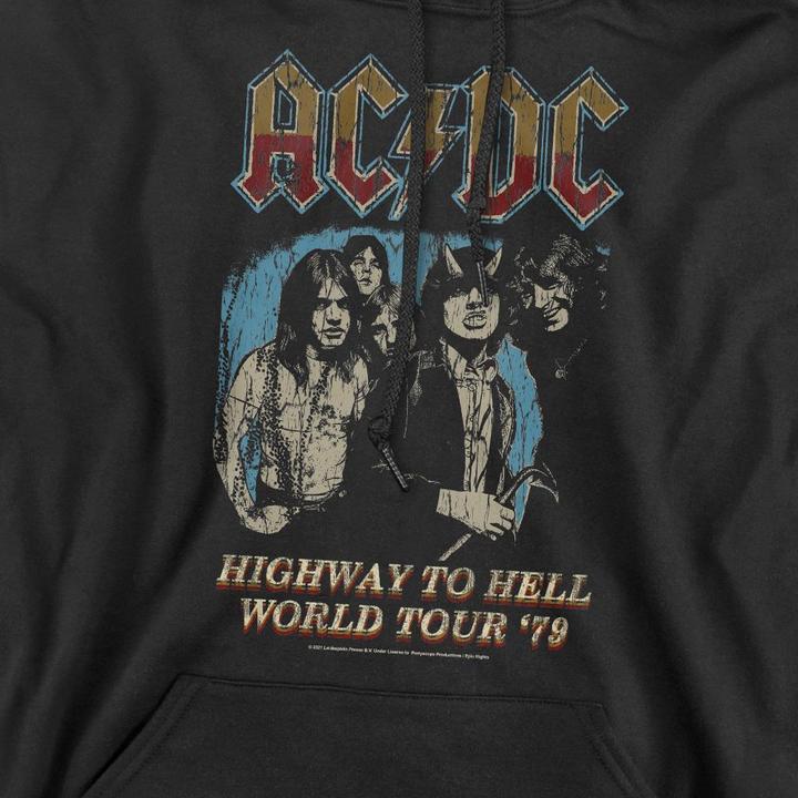 Immagine prodotto AC/DC Highway World Tour 79 Felpa con Cappuccio Uomo (M)