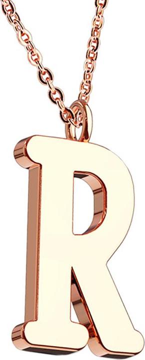 Star Piercing Kette rosegold Anhänger Buchstabe R (ohne Messing, Chirurgenstahl 316L)