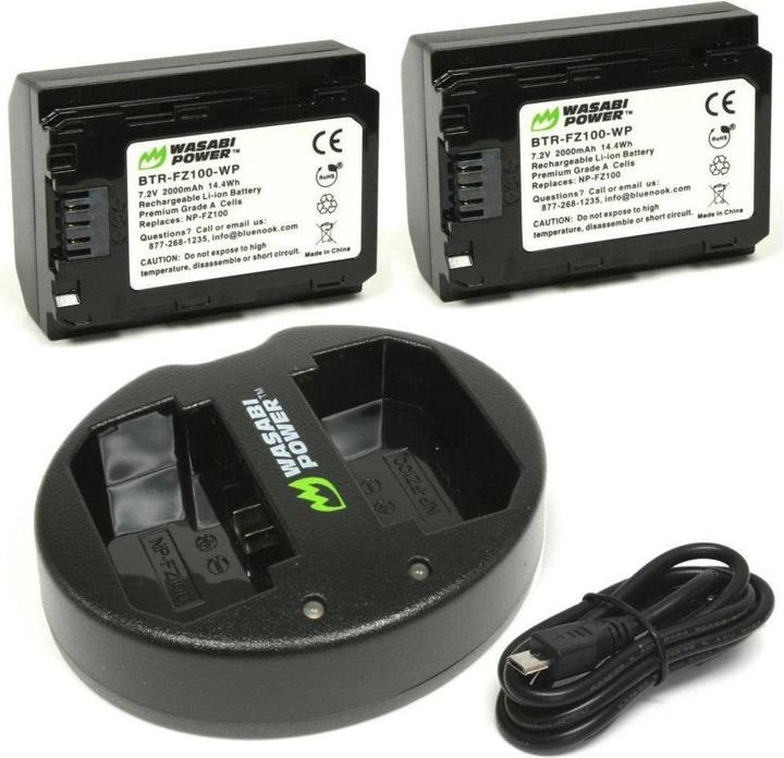 Produktbild Wasabi Power 2 Akkus NPW126 und Dual Ladegerät (Kamera Akku Ladegerät)
