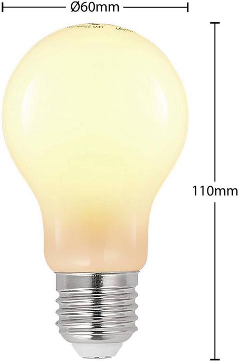 Produktbild Arcchio LED-Lampe E27 8W 2.700K dimmbar, opal (E27, 8 W, 980 lm, 1 x, E)