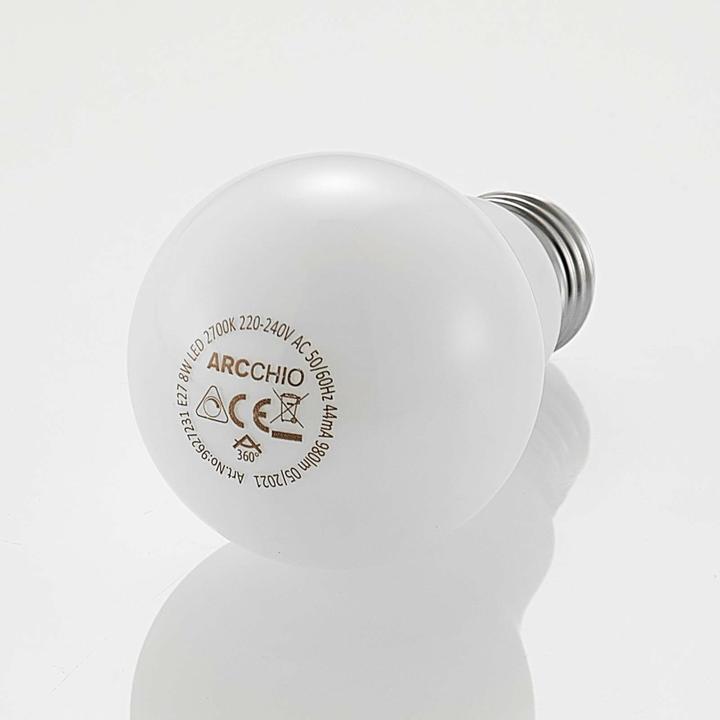 Produktbild Arcchio LED-Lampe E27 8W 2.700K dimmbar, opal (E27, 8 W, 980 lm, 1 x, E)