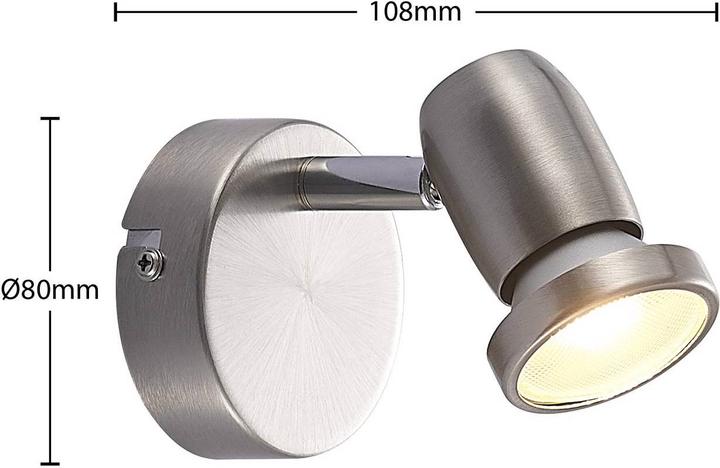 Produktbild Elc Simano LED-Strahler, nickel, 1-flammig (430 lm, GU10)