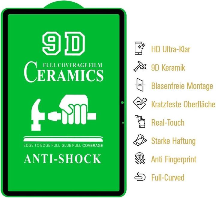 Actual product image Protectorking 3x Ceramic-Glass Full Cover HD Klar (3 Piece, Galaxy Tab S8 Ultra)