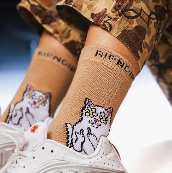 Actual product image RipnDip Lord Nermal Blossom Mid Socks (One size)