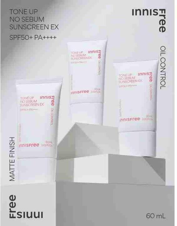 Actual product image Innisfree Tone Up No Sebum Sunscreen EX (Suntan cream, SPF 50+, 50 ml)