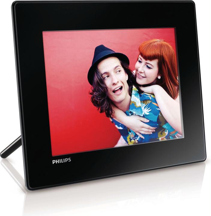 Philips SPF4308, 8" Photoframe, JPEG, Schwarz (8", 800 x 600 Pixel)