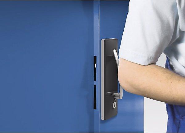 Actual product image C+P Vision panel double door cupboard, with 2 shelves, HxWxD 1016 x 500 x 500 mm (120 cm, 195 cm)